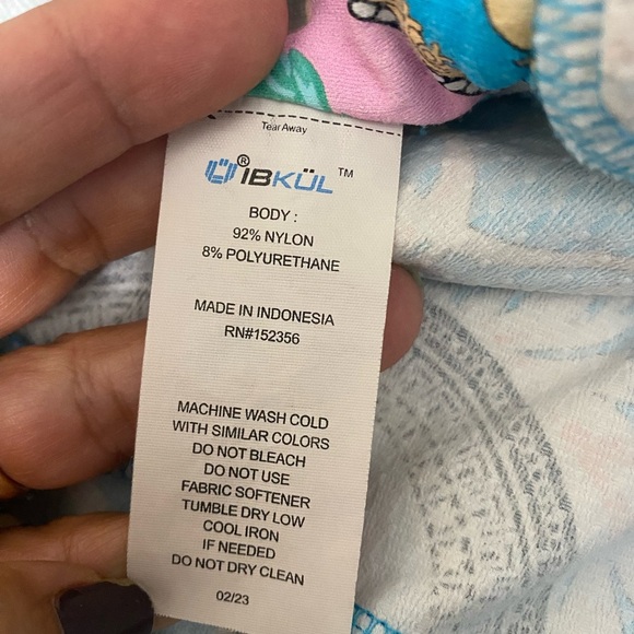 IBKUL women’s Debbie layered blue and Pink Patterned Mini Skort size XL - Picture 5 of 8